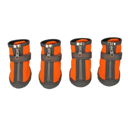 Dog Soft Sole Shoes Soft Waterproof Breathable Prevent Slipping Wear Resistant Reflective Pet Boots For Outdoor Hiking 2#