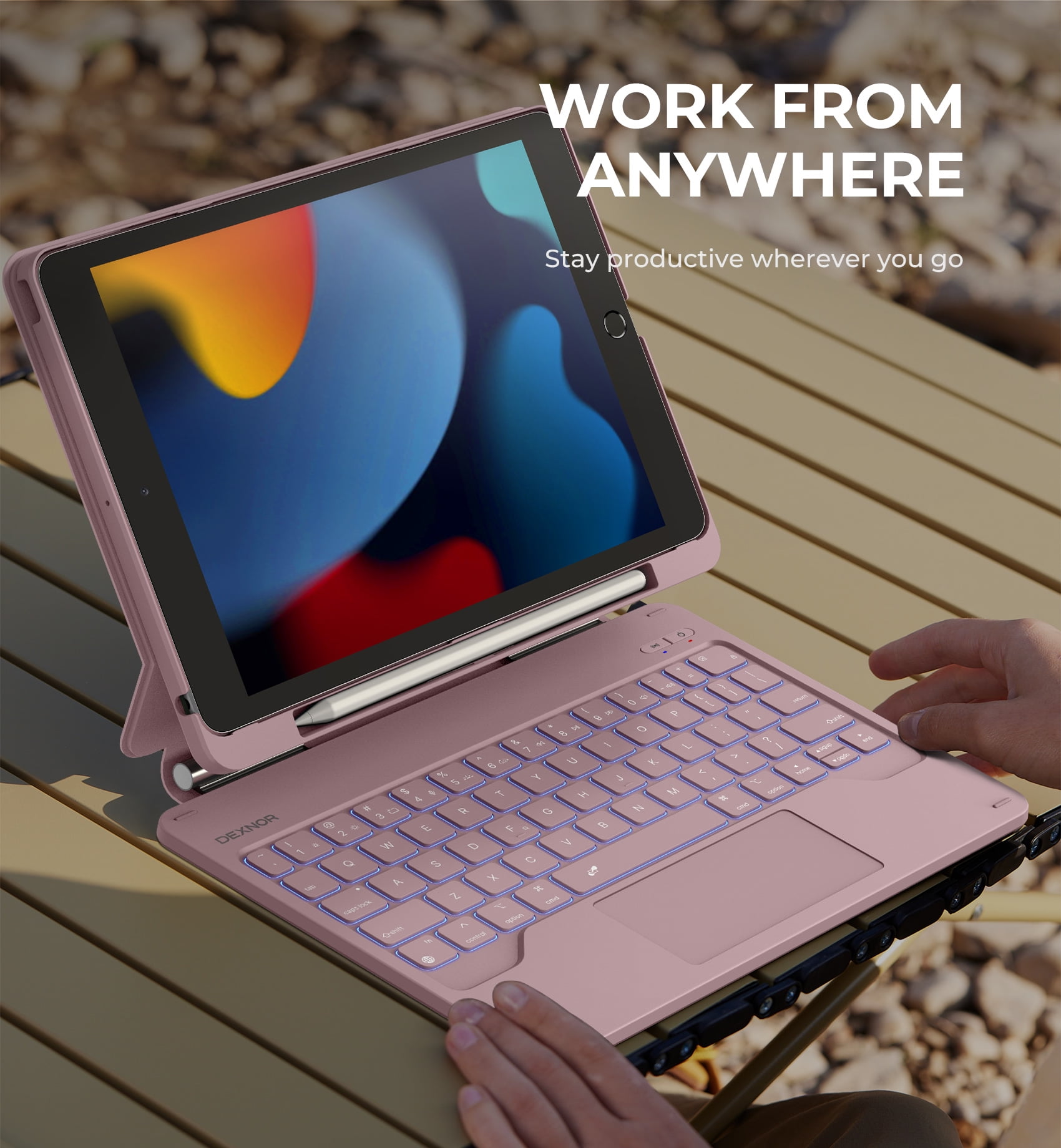 Apple Keyboard DEXNOR Magnetic Keyboard Case For IPad 7th 8th 9th