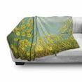 thumbnail image 3 of Dragonfly Soft Flannel Fleece Throw Blanket, Flourishing Landscape with Daisies on Grass and Dragonflies in the Air, Cozy Plush for Indoor and Outdoor Use, 60" x 80", Green Yellow, by Ambesonne, 3 of 6
