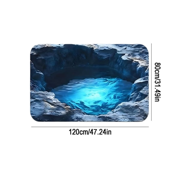 EGNMCR Stereoscopic Trap Foot Mat For Home Doors Dirty Crystal Velvet Floor Mat Nonslip carpet