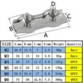 thumbnail image 2 of LLC 6pcs M4 Stainless Steel Duplex Line Clips for Wire Rope Clotheslines, Sun Sails, and Patio Hanging, 2 of 5