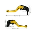 thumbnail image 3 of Unique Bargains 1 Pair Motorcycle Brake Clutch Levers Adjustable Folding CNC for Suzuki GSXR 600 750 1000 Gold Tone, 3 of 6