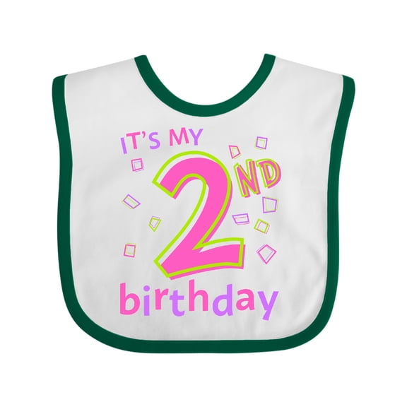 Inktastic It's My Second Birthday Boys or Girls Baby Bib