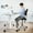 Black, variant on Rolling Saddle Stool with Back Support, Height Adjustable Salon Chair for Hair Stylist, Ergonomic Wheels Chair for Clinic and Tattoo Shop(White)