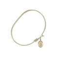 thumbnail image 2 of 6 1/4 inch Oval Eye Hook Bangle Bracelet w/ St. George in Gold-Filled, 2 of 3