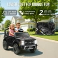 thumbnail image 3 of Ford F150 Raptor 24v 2 Seater Ride on Car for Kids, 4 Wheeler Electric Cars for Kids w/Remote Control, Toddler Ride on Toys w/ LED Lights, Bluetooth, Soft Start for Kids Girls Boys Ages 3-8, Black, 3 of 10