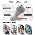 thumbnail image 5 of 5 Pairs Ankle Compression Socks for Men & Women, Low Cut Sport Socks for Running, Athletic, Cycling, Black, 5 of 6