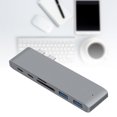 thumbnail image 4 of 6 en 1 Tipo C Adaptador HUB Carga USB Lector de tarjetas SD / TF Reemplazo para mac book pro 16 17 18, Gris Inevent EL2320-01B, 4 of 7