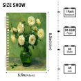 thumbnail image 3 of Wirebound Notebook Hardcover Spiral Notebooks White Roses in A Vase, 60 Pages, 80 GSM, 5.7 x 8.3in, 3 of 7
