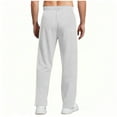 thumbnail image 5 of Men's Fleece Lined Striped Sweatpants - Open Bottom Athletic Gym Lounge Pants,Gray,X-Large, 5 of 7