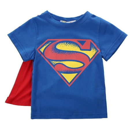 Summer Kid Boys Baby Superman Batman T-Shirt Short Sleeve Children Tee Costume