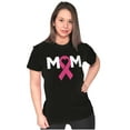 thumbnail image 4 of Breast Cancer Awareness Mom Fighter Womens Fitted Plus Size Graphic Tee Brisco Brands 2X, 4 of 5