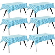 EBAOKUUP 6 Pcs Oktoberfest Tablecloth- 54" x 108" Oktoberfest Bavarian Flag Check Tablecovers Blue Diamonds Bavarian Tablecover for German Oktoberfest Themed Party Decorations