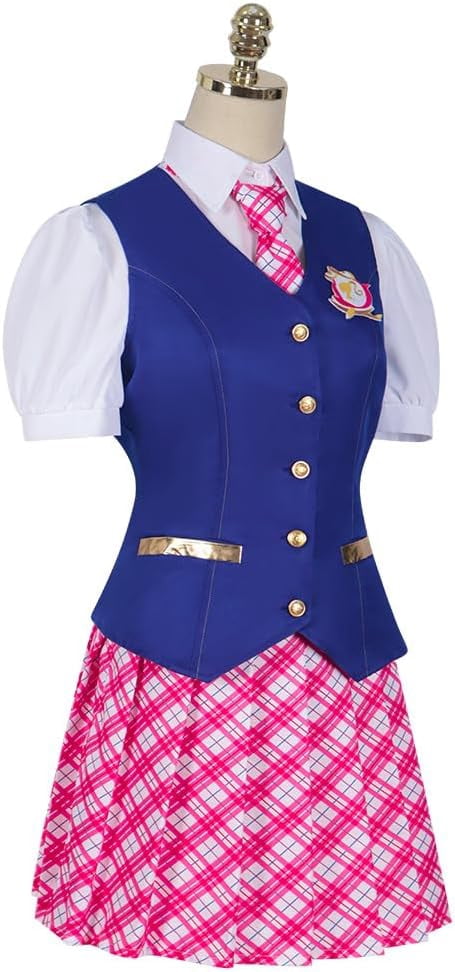 Movie Princess Charm School Delancey Wen  Woman Top Skirt Suit JK Uniform Halloween Costume