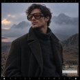 thumbnail image 3 of SA106 Oversized Retro Racer Thick Frame Aviator Sunglasses / Black - Beige, 3 of 7
