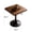 Walnut + MDF + MDF + Metal#037, variant on 24 Inch Black Round Table for Small Spaces, Modern Tulip Dining Table with MDF Top and Steel Base, Mid Century Kitchen Table for Living Room