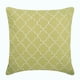 thumbnail image 1 of Funda de cojín verde para sofá, diseño enrejado, 45 x 45 cm (18 x 18 pulgadas), cuadrada, de lino y algodón, con diseño geométrico verde., 1 of 3