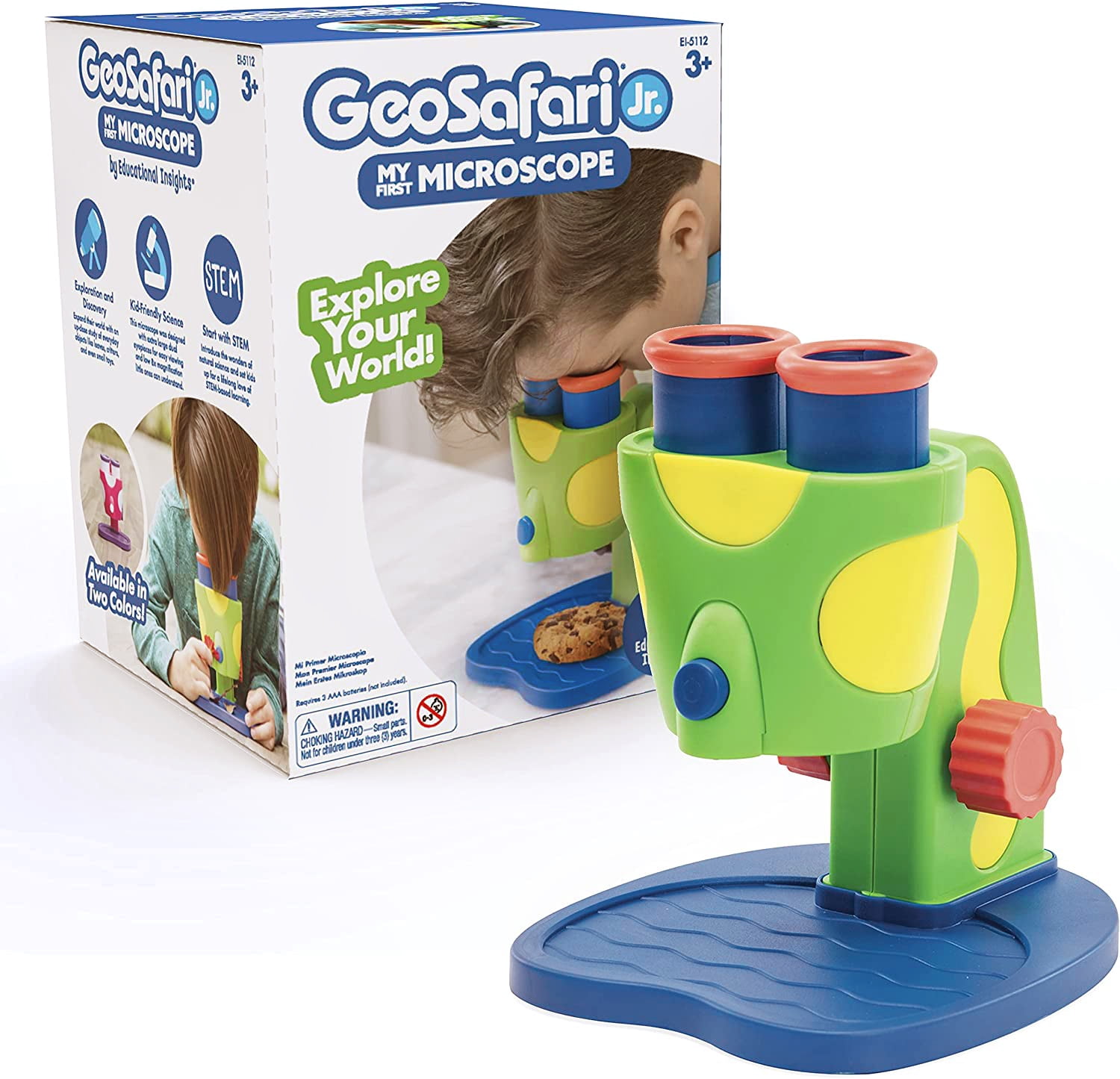 Educational Insights GeoSafari Jr. My First Microscope Science Sets for Kids Ages 3+