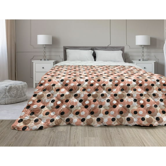Geometric Down Alternative Comforter, Bohemian Rhombus Composition with Triangles Composition Mexican Folklore, Microfiber Quilt for All Season, 5 Sizes, Multicolor, by Ambesonne