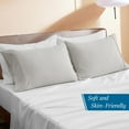 thumbnail image 2 of 1000 Thread Count Egyptian Cotton 2-Piece Pillowcase Set with Envelope Closure, Standard Size (20" x 26") Silver Grey Solid, 2 of 4