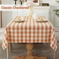 thumbnail image 3 of Fall Thanksgiving Buffalo Plaid Tablecloth Checkered Gingham Table Cloth Rectangle Tables Rustic Orange Tablecloths Washable Wrinkle Free for Party, 60"x106" 8-10 Seats, 3 of 7