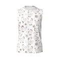 thumbnail image 6 of Lsque Funny Chicken Print Men's Cotton Blend Sleeveless Muscle Shirts (S-3XL)- Moisture Wicking, Odor Protection, UPF 30+,Small, 6 of 8
