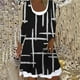 thumbnail image 2 of Moda mujer Atume Casual manga larga cuello redondo mariposa empalme vestido estampado Pompotops  hdfakjf122, 2 of 3