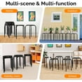thumbnail image 5 of VINGLI 17.7in Metal Stackable Stools Portable Stacking Chairs Nesting Stool Decoration Round Stools Pack of 6 for Home Outdoor Indoor Office, Black, 5 of 12