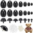 thumbnail image 5 of 50Pcs Plastic Safety Noses 5 Sizes Black Plastic DIY Dog Nose Craft Nose with Washers Dog Safety Noses, 5 of 9