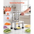 thumbnail image 2 of Cortador de papas fritas VEVOR, picador de verduras comercial con 4 cuchillas de repuesto, picador Easy Dicer de 1/4" y 3/8", rebanador de 6 gajos y descorazonador de manzanas de 6 gajos, 2 of 9