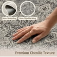 thumbnail image 6 of ODIKA Vintage Traditional Medallion With Distressed Floral Border Retro Flowing for Home Office, Gaming Room, Under Desk, Non-Slip Chair-Friendly, 6 of 7