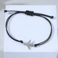 thumbnail image 5 of 2 piezas Pulsera de encanto de avión ajustable de cuerda trenzada a mano para hombres y mujeres para viajes y amistad presentes, 5 of 5