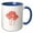 Blue/White, variant on 3drose, Stylized Line Drawing Artistic Red Roses Vector, 11oz Two-tone Black Mug