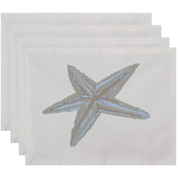 Simply Daisy 18" x 14" Sea Star Coastal Print Placemat