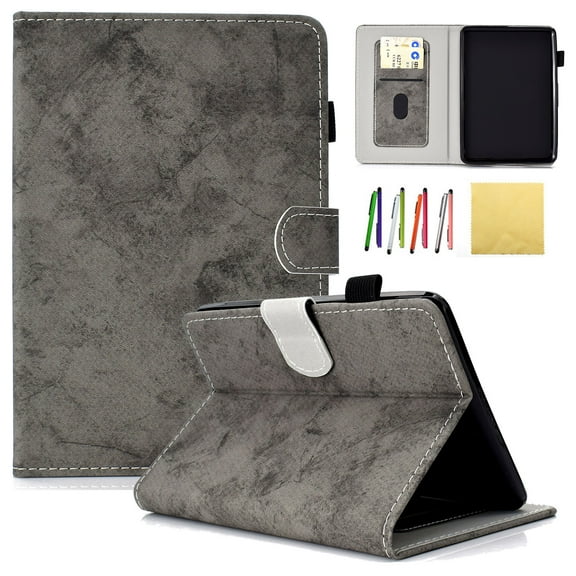 Kindle Paperwhite 2018 Case, Allytech Premium PU Leather Smart Folio Stand Wallet Case Cover with Auto Wake/Sleep Fits All-New Amazon Kindle Paperwhite 10th Generation E-Reader, Gray