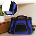 thumbnail image 4 of Djiypn Cat Carrier, Soft-Sided Pet Travel Carrier for Small Cats,Dogs Puppy Comfort Portable Foldable Pet Bag Airline Approved (16"L x 12"H x 9.45W", Blue), 4 of 7