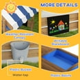 thumbnail image 6 of Outsunny Wooden Sandbox with Canopy House Design for 3-7 Years Old, Brown, 6 of 9