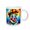 White, variant on 3drose, Funny and Cool Clown in a Cap of Yellow and Red Colors. Funny Gift, 11oz Mug