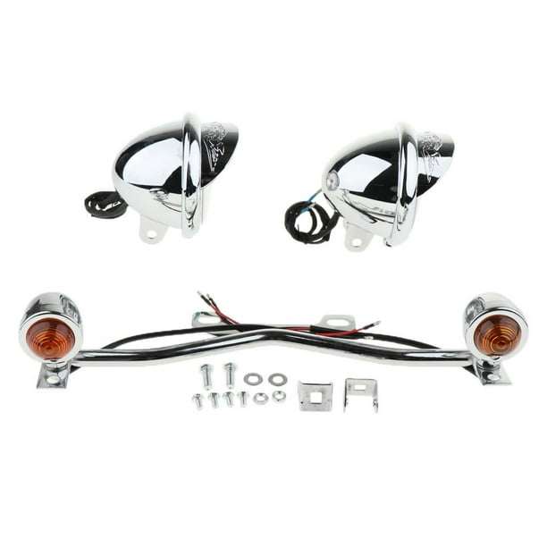 Soporte de Lámpara de Señal de Niebla Yotijar para Motocicleta Shadow VT 750 1100 1300 1800 Cromo