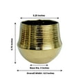 thumbnail image 3 of Efavormart 2 Pack | 6" Gold Textured Round Ceramic Flower Plant Pots, Cylindrical Bell Shaped Metallic Gold Brushed Planter Pot, 3 of 11