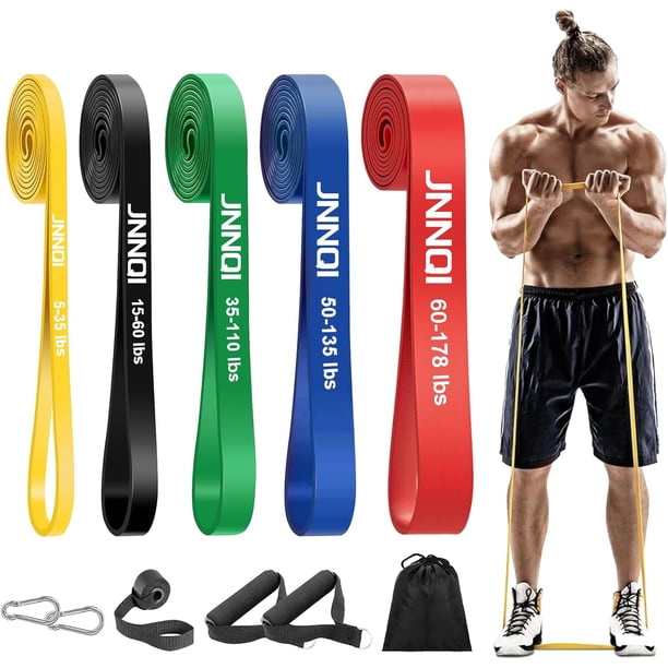 Bandas de Resistencia 11PCS, Ligas de Resistencia para Ejercicio de Látex Multifuncionales, Bandas Elásticas con 2 Manijas, Anclajes para Puerta, Ganchos y Bolsa de Almacenamiento