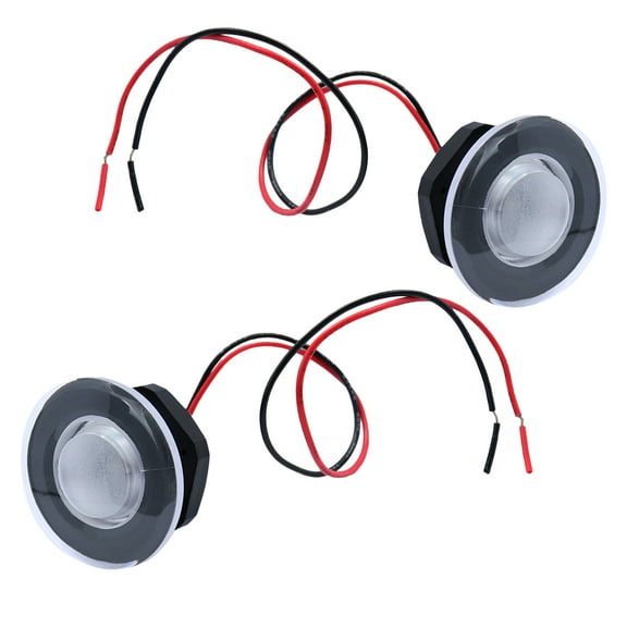 2pcs 12V LED Round Courtesy Light Marine Boat Stair Deck Lamp Warm White