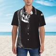 thumbnail image 2 of Balery Gothic Skull Drape Camisas hawaianas de manga corta para hombre, camisas playeras de corte holgado, camisas de vacaciones con botones,Large, 2 of 7