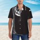 thumbnail image 2 of Balery Gothic Skull Drape Camisas hawaianas de manga corta para hombre, camisas playeras de corte holgado, camisas de vacaciones con botones,Large, 2 of 7