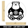 thumbnail image 2 of Polar Bear in Snowflake Christmas Sweater Self-Inking Rubber Stamp Ink Stamper - Black Ink - Medium 1 Inch, 2 of 7