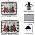 thumbnail image 2 of Christmas Trees Kitchen Dish Drying Mat 18x24 Inch Merry Christmas Black White Buffalo Plaid Dish Drainer Mat Absorbent Reversible Microfibe Drying Dish Pad for Winter Kitchen Counter Decor, 2 of 7