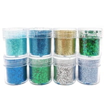 Wrapables Chunky Glitter for Hair Face Makeup Nail Art Decoration (8 Colors), Blue Green
