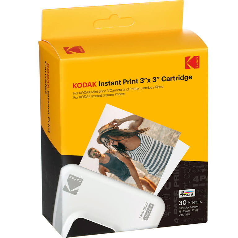 KODAK Refill Cartridge 3 X 3 (60 sheets) compatible with Mini Shot 3  Retro & Mini 3 Retro Photo Printer & Instant Camera Price in India - Buy  KODAK Refill Cartridge 3