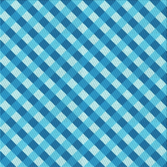 Ahgly Company Indoor Square Patterned Neon Blue Area Rugs, 8' Square