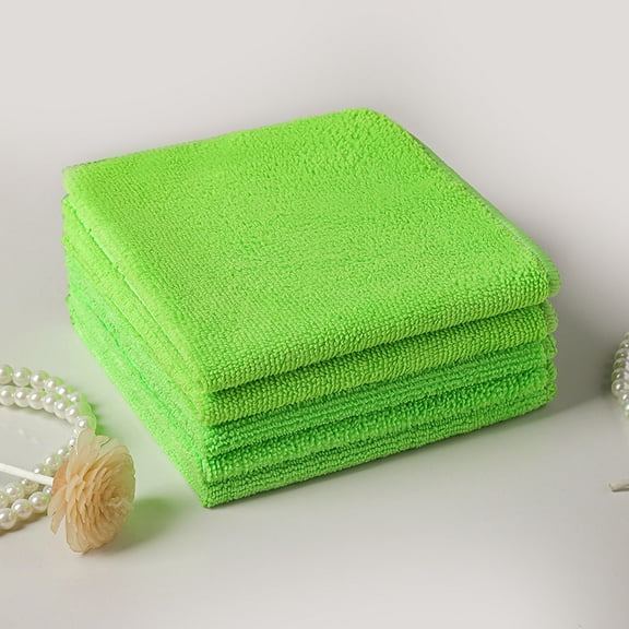 Nmkwnr 5 Pcs Reusable Cleaning Rag Microfiber Cleaning Cloth Cleaning Towels for House, Car, Windows, 12" x 12"
